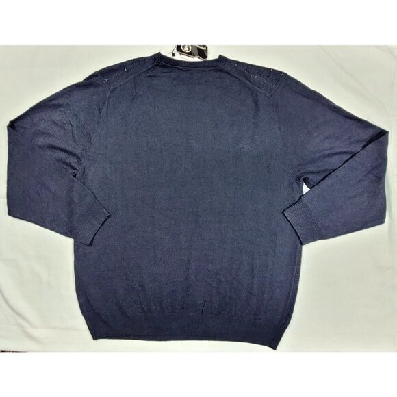 Men's WP Weatherproof Blue Long-Sleeve Pullover Crew Neck Sweater Ribbed Knit XL - Picture 9 of 11